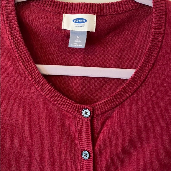 Wine Colored Cardigan - Picture 2 of 3